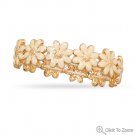 Gold Tone Fashion Stretch Bracelet with Ivory Flowers Gold Tone Fashion Stretch Bracelet with Ivory Flowers
