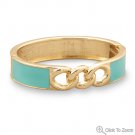Gold Tone Link Fashion Bangle Bracelet
