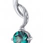 1.75 cts Round Cut Alexandrite Sterling Silver Pendant