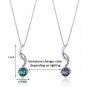 1.75 cts Round Cut Alexandrite Sterling Silver Pendant