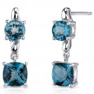 4 cts Cushion Cut Alexandrite Sterling Silver Earrings