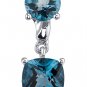 4 cts Cushion Cut Alexandrite Sterling Silver Earrings