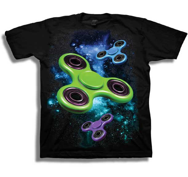 Boys Graphic Tee Spinners in Galaxy Youth Softspun T-shirt Size XL