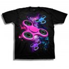 Boys Graphic Tee Spinner Space Purple Youth Softspun T-shirt Size L