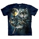 The Mountain Men's Graphic Tee Moon Wolves Collage T-shirt Size XL