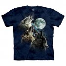 The Mountain Graphic Tee Three Wolf in Blue T-Shirt Size XL