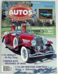 SIA 1952 CROSLEY 1954 DUESENBERG 1954 MERCURY SUN VALLE