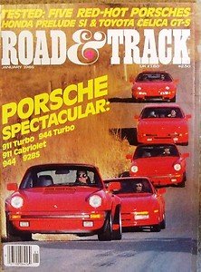 1986 R&T PORSCHE 944/911/928S CELICA GT-SNASERATI BITURBO HONDA PRELUDE 2.0Si