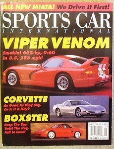 1997 CORVETTE HENNESSEY VIPER VENOM PORSCHE BOXSTER PORSCHE 911 GT1 MAZDA MIATA