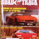 1986 R&T FERRARI TESTAROSSA VOLVO 740 CONTINENTAL MK VII HONDA CRX Si