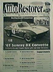 AUTO RESTORER- 1967 SUNRAY DX L88 CORVETTE       05/98