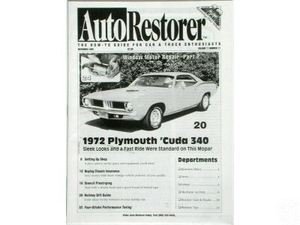 AUTO RESTORER- 1972 PLYMOUTH BARRACUDA            11/99
