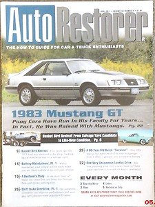 AUTO RESTORER 1983 MUSTANG GT 1955 THUNDERBIRD 04/11