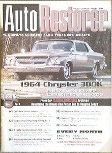 AUTO RESTORER 1964 CHRYSLER 300K 1931 MODEL A  06/11