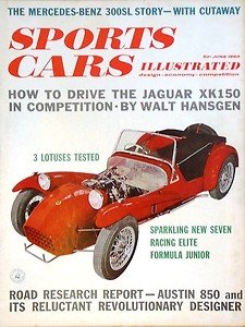 1960 June SCI LOTUS 7, ELITE & FORMULA 1 AUSTIN 850 JAGUAR XK150 M-B 300SL