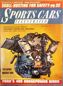 1957 Jul SCI 1957 STUDEBAKER GOLDEN HAWK MASERATI 300S FORD THUNDERBIRD 400HP