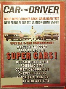 MAR 1966 CAR&DRIVER LAMBORGHINI 350 GT SAAB SPECIAL OLDS 4-4-2 PONTIAC GTO