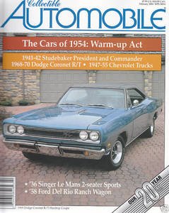 1941-42 STUDEBAKER 1936 SINGER 1958 FORD DEL RIO 1968-70 DODGE CORONET R/T