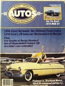 SIA 1958 EDSEL BERMUDA 1970 MGB GT 1930 CORD L-29