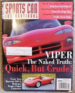 AC ACE BUGATTI TYOE 57SC DODGE VIPER MASERATI 300 S FORD PROBE GT BIMOTA TESI