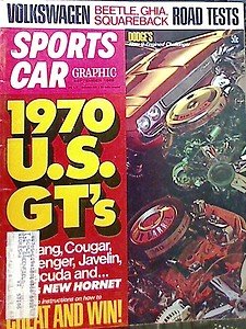 Sports CarGraphic VW BEETLE KARMANN GHIA AUDI 100 LS BARRACUDA HORNET COUGAR