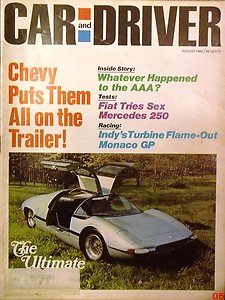 AUG 1968 CAR & DRIVER FIAT 124 SPIDE SUNBEAM ALPINE M-B 250 CHEVY II NOVA