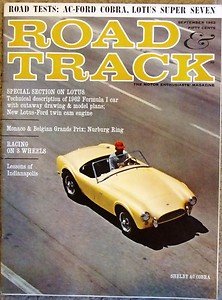 1962 R&T AC FORD COBRA LOTUS SUPER SEVEN LOTUS 24&25 ALFA ROMEO GIULIA TI  1600