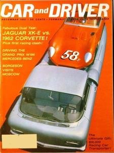 DEC 1961 C&D JAGUAR XK-E 1962 CORVETTE PORSCHE CARRERA 2 MONZA SPRINT SIMCA 5