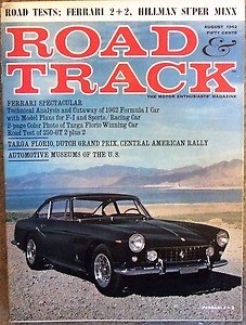1962 August R&T HILLMAN SUPER MINX & FERRARI 250 GT 2+2  TRIUMPH VITESSE