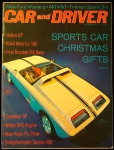 Dec 1962 C&D MG 1100 TRIUMPH SPORTS SIX 1962 FORD MUSTANG SHOW CAR