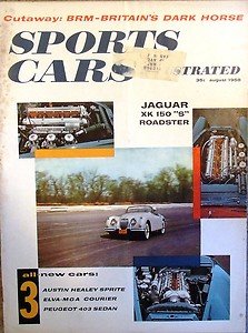 1959 SCI JAGUAR XK150 "S" ROADSTER AUSTIN HEALEY SPRITE ELVA COURIER PEUGEOT 403