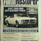 AUTO RESTORER- 1967 FIREBIRD  1968 Ford Mustang  10/05