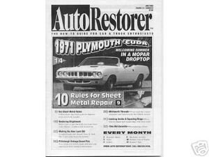 AUTO RESTORER 1971 PLYMOUTH BARRACUDA    06/03