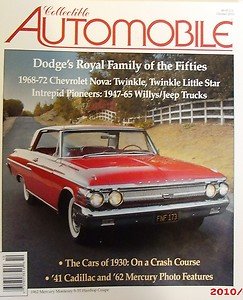 CHEVROLET NOVA  1954-59 DODGE ROYAL 1947-65 WILLYS JEEP 1941CADILLAC 1962MERCURY