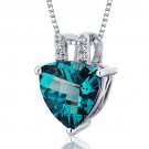 3.25 cts Trillion Cut Alexandrite Sterling Silver Pendant