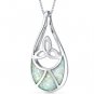 Celtic Style Red Fire Opal Pendant in Sterling Silver