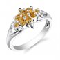 Sterling Silver 0.50 cts Round Cut Citrine Ring Size 8