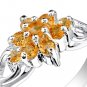 Sterling Silver 0.50 cts Round Cut Citrine Ring Size 8