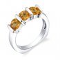 Sterling Silver 1.50 cts Round Cut Citrine Ring Size 7
