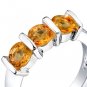 Sterling Silver 1.50 cts Round Cut Citrine Ring Size 7