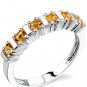Sterling Silver 0.50 cts Round Cut Citrine Ring Size 9
