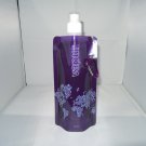 Deep Purple Foldable Reusable Water Bottle Bag 16oz/480ml