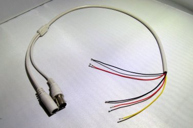 Power Jack BNC Jack 5 Pin Wire Connector Cable for Surveillance Camera Board CCTV System
