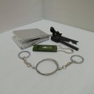 Survival kit Set Whistle+Fire Starter+Wire Saw+Emergency Blanket