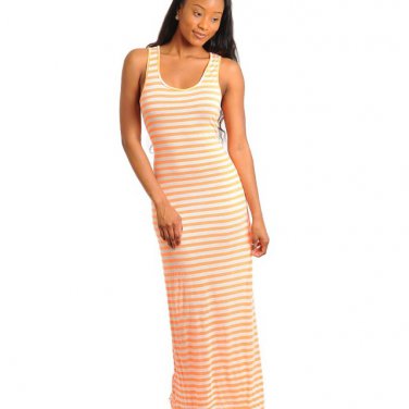 NEON ORANGE LONG DRESS