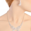 SILVER NECKLACE & EARRING/1SET