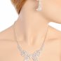SILVER NECKLACE & EARRING/1SET
