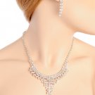 SILVER NECKLACE & EARRING/1SET