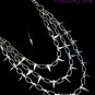 MULTI LINE CHAIN & SPIKE NECKLACE & EARRING SET