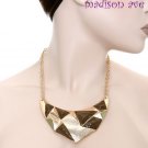 GOLD BROWN NECKLACE & EARRING SET